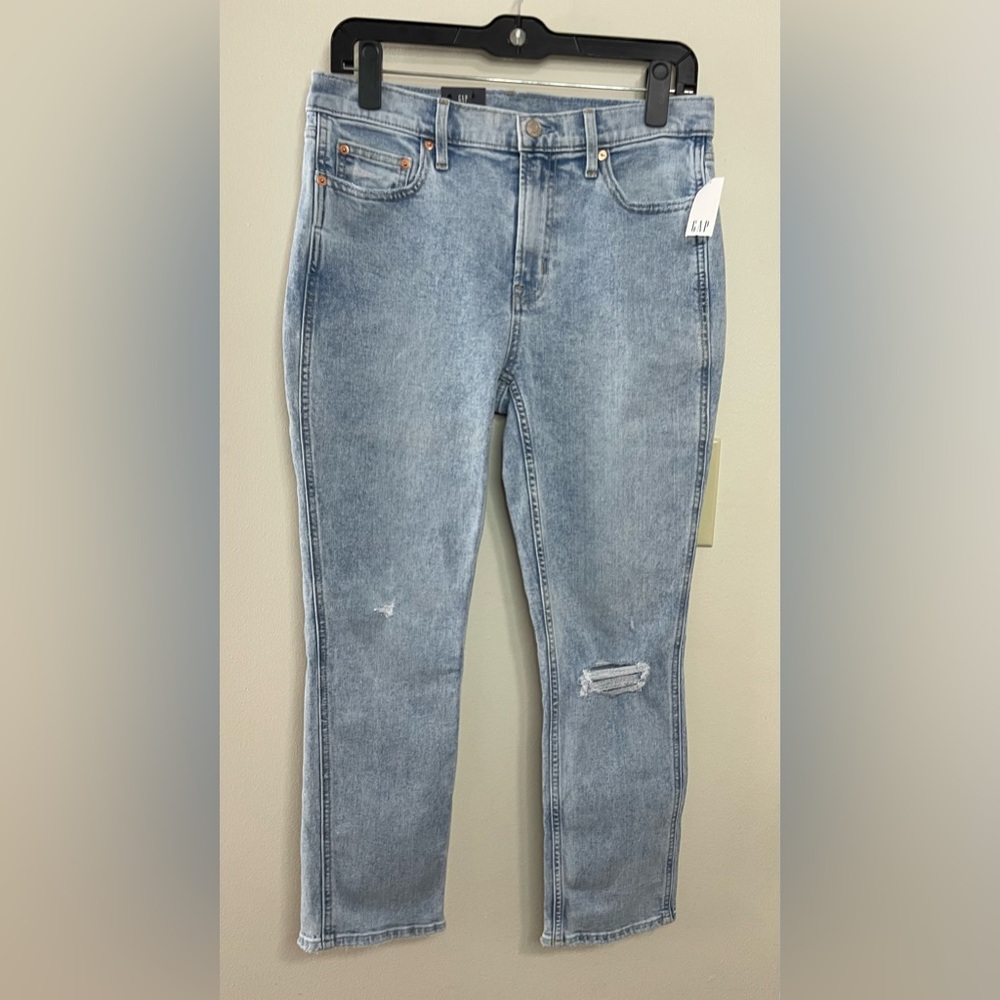 Gap Vintage Slim Mid Rise Slim Stretch Denim Distressed Jeans Pant Size 30. NWT - Picture 3 of 17